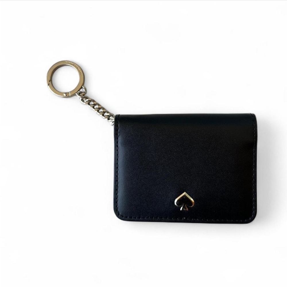 Black Card Holder with Keychain